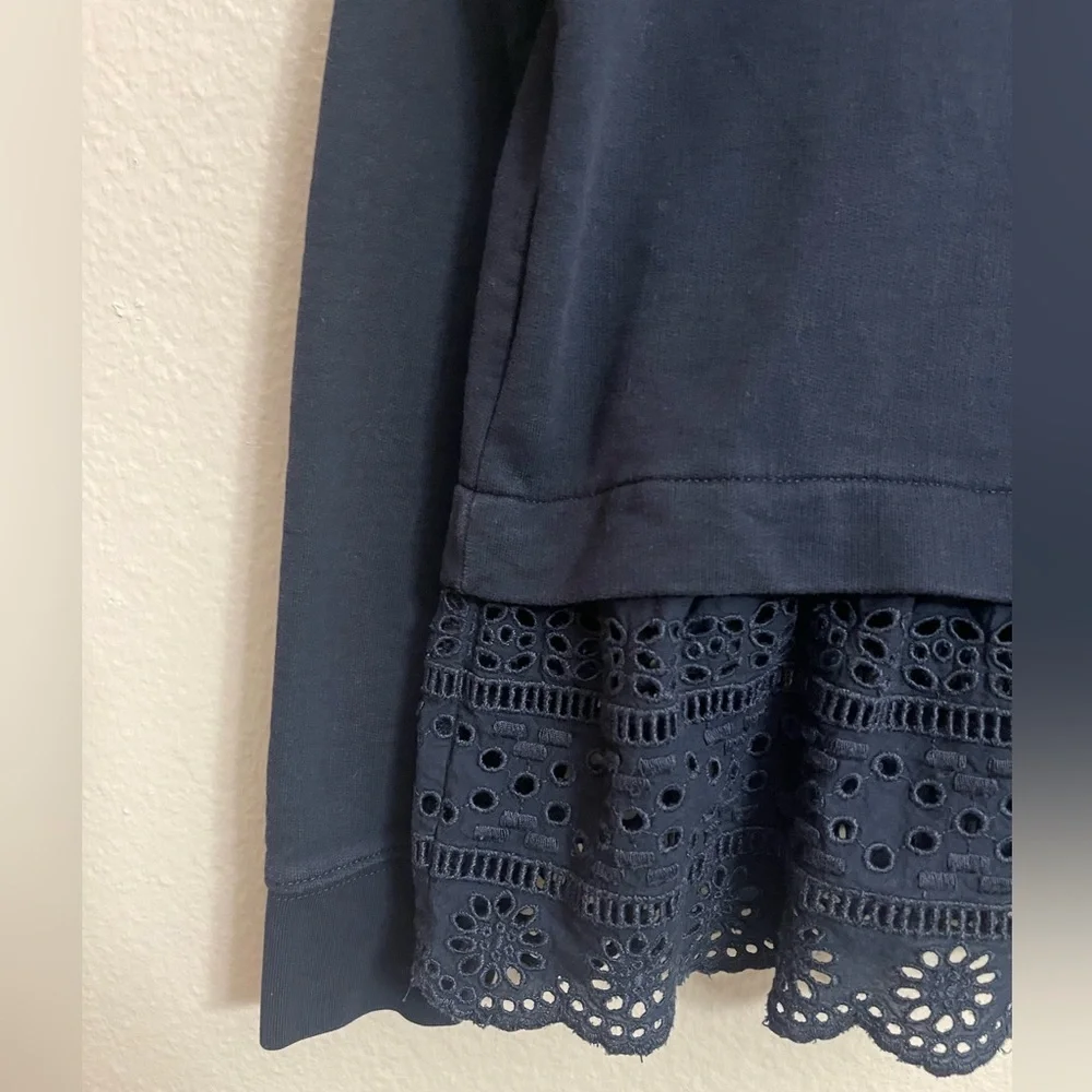 J. Crew Eyelet-hem sweatshirt